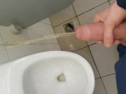 Preview 3 of pissing and cumming all over on public toilet again