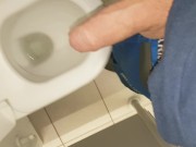 Preview 4 of pissing and cumming all over on public toilet again