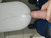 Preview 5 of pissing and cumming all over on public toilet again