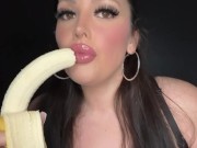 Preview 3 of Hot MILF eating banana