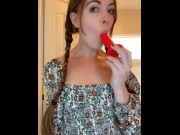 Preview 1 of Amateur Deep Throat Blow Job (FULL VID ON FANSLY)