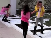 Preview 1 of Naughty Girls Brigitta, Kenia and Samantha Blow Hard Cocks!