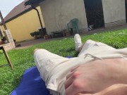 Preview 2 of Jerking My Cock In The Garden