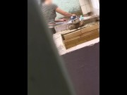 Preview 1 of PERVERT STEPBROTHER RECORDS HIS CUTE LITTLE SISTER WASHING CLOTHES AND THEN FUCKS HER