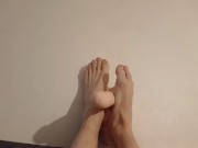 Preview 2 of Massaging my dildo with my feet and showing off nails