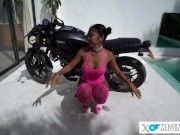 Preview 4 of Petite Asian Model Getting Fucked By Her Photographer On A Motorcycle