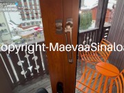 Preview 4 of Maevaa Sinaloa - VLOG PORN - I get fucked on the balcony of a hotel in full view of everyone