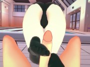 Preview 3 of Kirumi Tojo Gives You a Footjob To Train Her Sexy Body! Danganronpa Feet Hentai POV