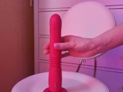 Preview 2 of Horny Wife with Perfect Pussy Rides a Big Dildo