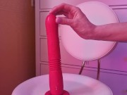 Preview 3 of Horny Wife with Perfect Pussy Rides a Big Dildo