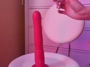 Preview 4 of Horny Wife with Perfect Pussy Rides a Big Dildo