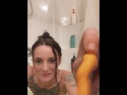Preview 1 of Would you eat cheetos off my cute little nipples? Bath with kaykupcake