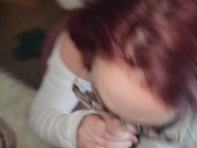 Preview 2 of New 2024 !! Redhead Milf Gingerlilly869 Makes Codine Cum on Glasses