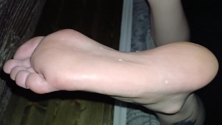 POV foot play, tickling and foot worship (POV foot worship, foot tickle, sexy feet, worn socks)