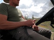 Preview 3 of Public cumshot in an ATV during my lunch break