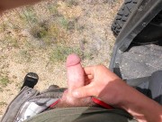 Preview 6 of Public cumshot in an ATV during my lunch break