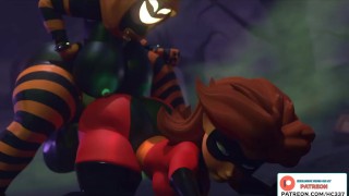 Elastigirl Halloween Futanari Fucking | Cartoon Futa Animation The Incredibles