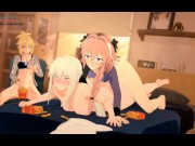 Preview 4 of SABER FUCKED BY ASTOLFO AFTER MCDONALDS AND GETTING CREAMPIE | FATE HENTAI ANIMATION