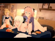 Preview 6 of SABER FUCKED BY ASTOLFO AFTER MCDONALDS AND GETTING CREAMPIE | FATE HENTAI ANIMATION
