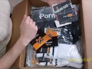 Preview 1 of Special unboxing 25k subscribers. Thank you Pornhub for these wonderful gifts (happy ending)