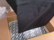 Preview 4 of Special unboxing 25k subscribers. Thank you Pornhub for these wonderful gifts (happy ending)