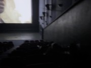 Preview 3 of A shameless nymphomaniac sucks in a cinema in front of the audience, who then called the police