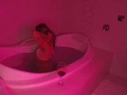 Preview 6 of Blonde with a pink pussy shows off in the hot tub