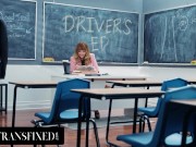 Preview 1 of TRANSFIXED - Bickering Rivals Erica Cherry & Whitney Wright Have ANGRY SEX During Driver's Ed Class