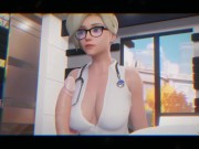 Preview 3 of Super Blonde Girl From Overwatch Take Cum on Face!