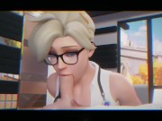 Preview 4 of Super Blonde Girl From Overwatch Take Cum on Face!