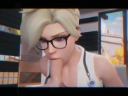 Preview 5 of Super Blonde Girl From Overwatch Take Cum on Face!