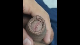 Anal plug masturbation & pseudo semen enema