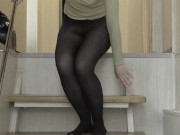 Preview 1 of Slender milf in nylon pantyhose.