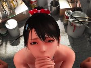 Preview 3 of Amazing blowjob by hot japanese girl at art studio [Secret ateler] / 3D Hentai game