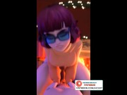 Preview 6 of VELMA NEW YEAR DICK RIDING - SCOOBY DOO HENTAI ANIMATION