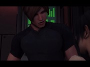 Preview 3 of Leon Kennedy and Ada Wong Fuck In The Lab During Zombie Invasion - Resident Evil Porn