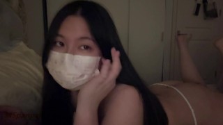 big tits Asian girl friend wears see-through sexy lingerie and got fucked to squirt