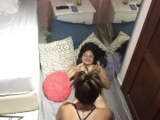 Preview 2 of my girlfriend gives me a delicious oil massage naked in my room