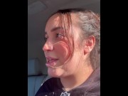 Preview 1 of my UBER DRIVER let me FUCK MYSELF on CAMERA in his car!
