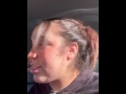 Preview 2 of my UBER DRIVER let me FUCK MYSELF on CAMERA in his car!