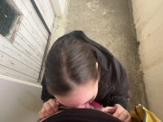 Preview 4 of Vika Lita suck my dick on balcony and fucks with me at home