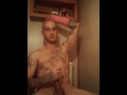 Preview 4 of Big dick white boy busting nut