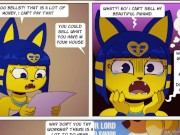 Preview 1 of Futa Ankha Sucks Off Isabelle For Some Money