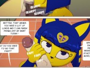 Preview 5 of Futa Ankha Sucks Off Isabelle For Some Money