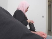 Preview 2 of Hijab Woman Caught me Jerking off in a Hospital waiting room