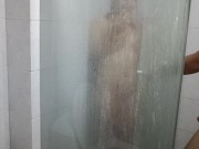 Preview 5 of I was spying on my sister-in-law in the shower, she saw me and invited me to take a bath together.