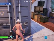 Preview 2 of Fortnite Nude Mods Gameplay Razor Nude Skin Battle Royale Match [18+]