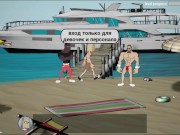 Preview 1 of Fuckerman fucks on a yacht, striptease dances, gangbang on a yacht