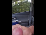 Preview 6 of Daddy Car Jerk Off Cum Eating, cum drinking jizz slut whoe