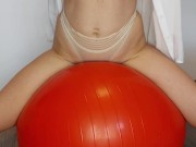 Preview 4 of Gymnastic on the ball and bouncy breasts